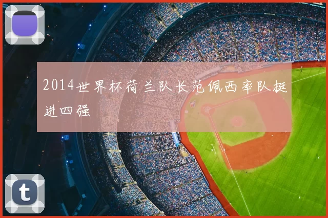 2014世界杯荷兰队长范佩西率队挺进四强