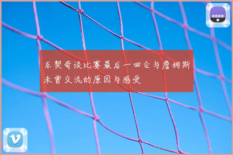 东契奇谈比赛最后一回合与詹姆斯未曾交流的原因与感受